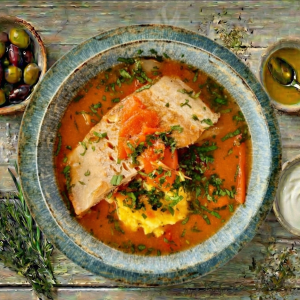 Saramura de crap cu mamaliga