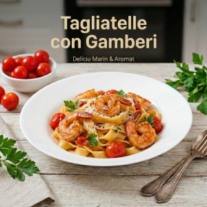 Tagliatelle con Gamberi